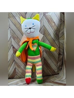 UNDER THE NILE organic Supermen Roxie Scrappy Cat  nwt